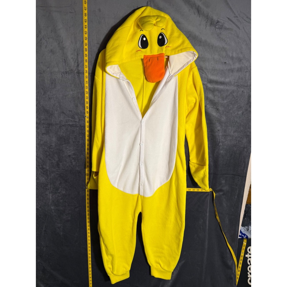 Silly Duck Costume Unisex Medium Yellow Fleece Hooded Halloween Jeep